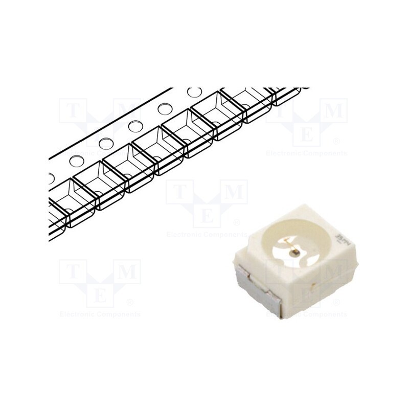 20 pcs : LS T67K-J1L2-1 - LED, SMD, 3030,PLCC2, red, 4.5÷18mcd, 3x3x2.1mm, 120°, 1.7÷2.2V, 2mA