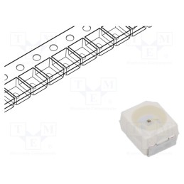 20 pcs : LG T67K-H2K2-24-0-2-R18-Z - LED, SMD, PLCC2, green, 12.1÷30.3mlm, 3.55÷11.2mcd, 3x3.4x2.1mm