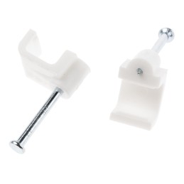 1 Box of 100 - RS PRO White PE Rectangular Cable Clip