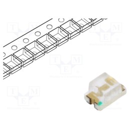 10 pcs : IN-S85AT5B - LED, SMD, 0805, blue, 56mcd, 2x1.25x1.1mm, 120°, 2.8V, 5mA, λd: 470nm