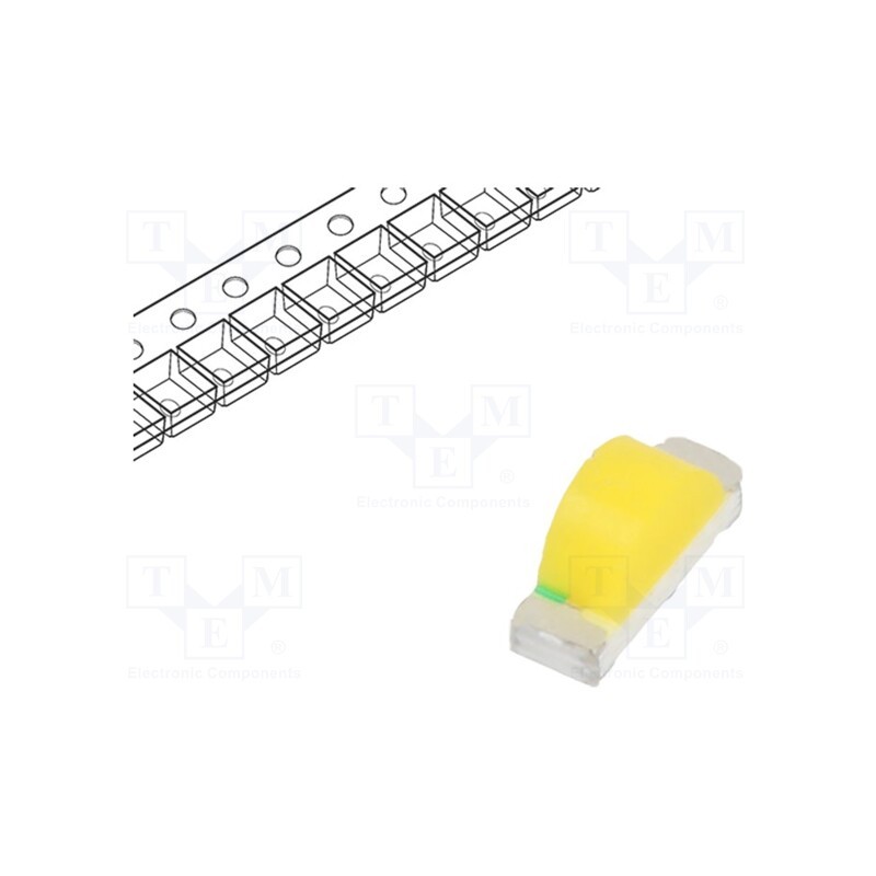 10 pcs : IN-S85CS5UW - LED, SMD, 0805, white, 230mcd, 120°, 5mA, 2.6÷3.1V, Lens: transparent
