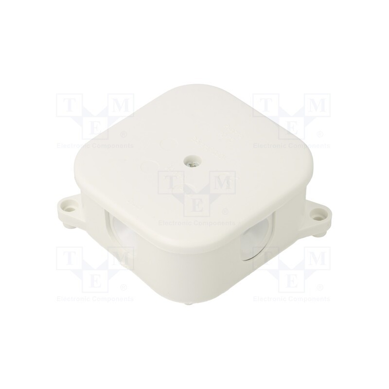 10 pcs : PO-75/EMPTY WHITE - Enclosure: junction box, X: 75mm, Y: 75mm, Z: 30mm, wall mount, IP44