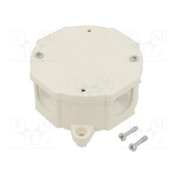 10 pcs : PHB/EMPTY WHITE - Enclosure: junction box, X: 60mm, Y: 60mm, Z: 30mm, wall mount, white
