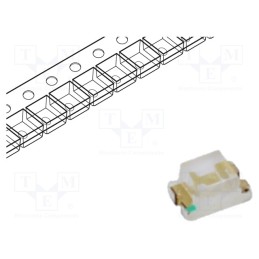 10 pcs : IN-S85ATG - LED, SMD, 0805, green, 720mcd, 2x1.25x1.1mm, 120°, 3.2V, 20mA, 75mW