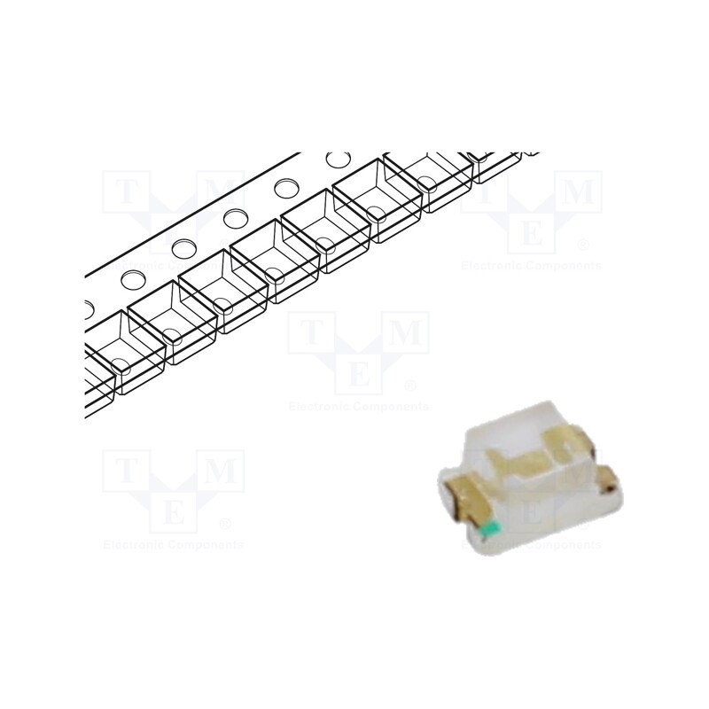 10 pcs : IN-S85ATG - LED, SMD, 0805, green, 720mcd, 2x1.25x1.1mm, 120°, 3.2V, 20mA, 75mW