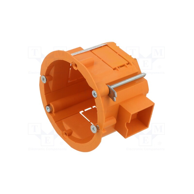 10 pcs : PK-60ŁG ORANGE - Enclosure: junction box, Ø: 60mm, Z: 45mm, plaster embedded, orange