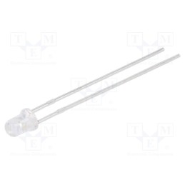 10 pcs : INL-3AB30 - LED, 3mm, blue, 3800÷5000mcd, 30°, Front: convex, 2.6÷3.8V, 95mW