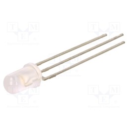 10 pcs : LTL30ETBEQJA - LED, 5mm, red/blue, 55°, Front: convex, 1.6÷2.6/2.6÷3.8V