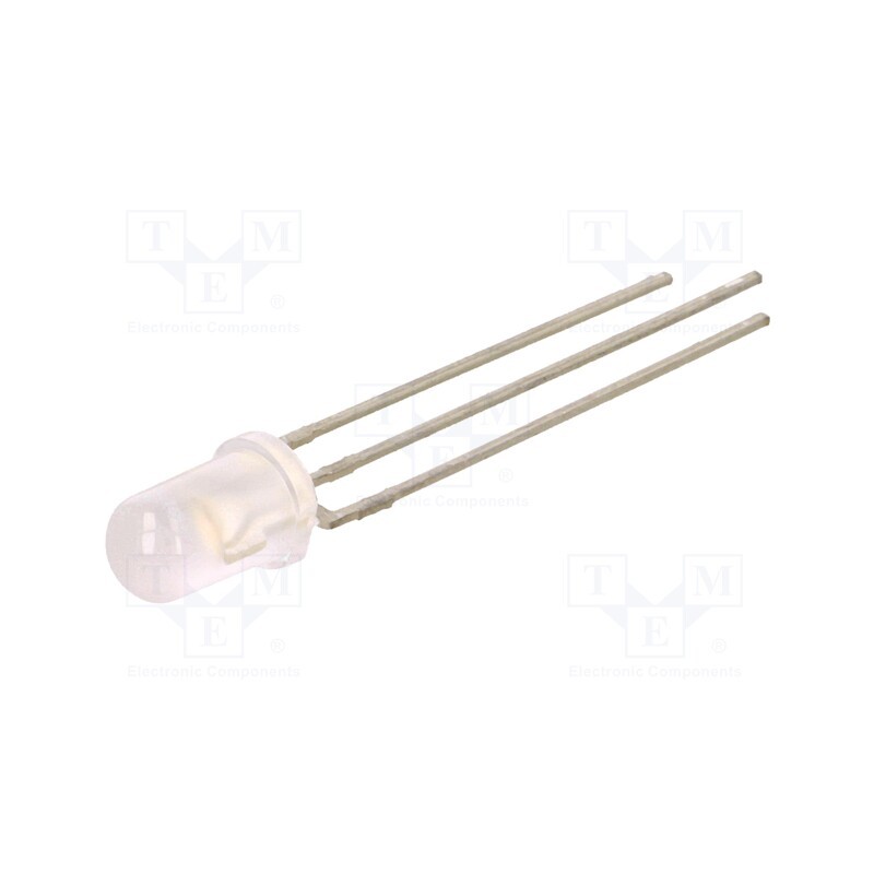 10 pcs : LTL30ETBEQJA - LED, 5mm, red/blue, 55°, Front: convex, 1.6÷2.6/2.6÷3.8V