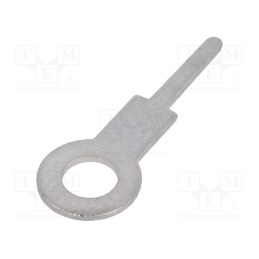 50 pcs : 4954 - Tip: solder lug ring, 0.5mm, M3, Ø: 3.2mm, THT, screw, brass, tinned