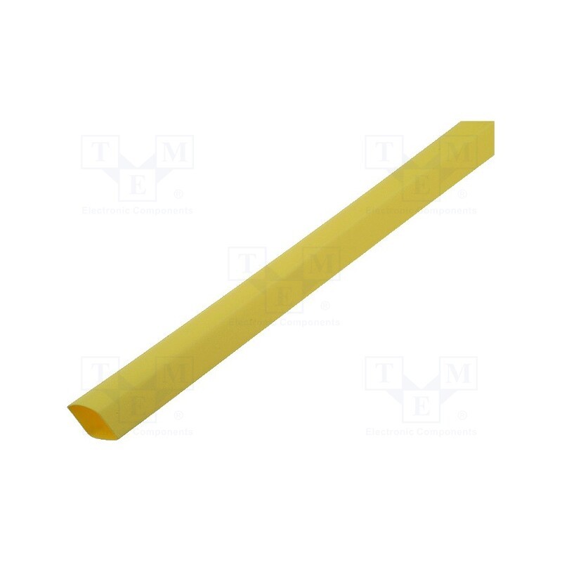 10 m : CB-HFT(2X) 4.8 - Heat shrink sleeve, glueless, 2: 1, 4.8mm, L: 1m, yellow, -55÷125°C