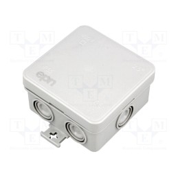 10 pcs : 0296-00 - Enclosure: junction box, X: 75mm, Y: 75mm, Z: 39mm, wall mount, IP55