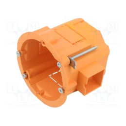 10 pcs : PK-60/60ŁG ORANGE - Enclosure: junction box, Ø: 60mm, Z: 60mm, plaster embedded, deep