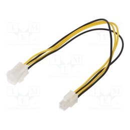 10 pcs : CC-PSU-7 - Cable: mains, ATX P4 male,ATX P4 female, 0.3m, Cablexpert