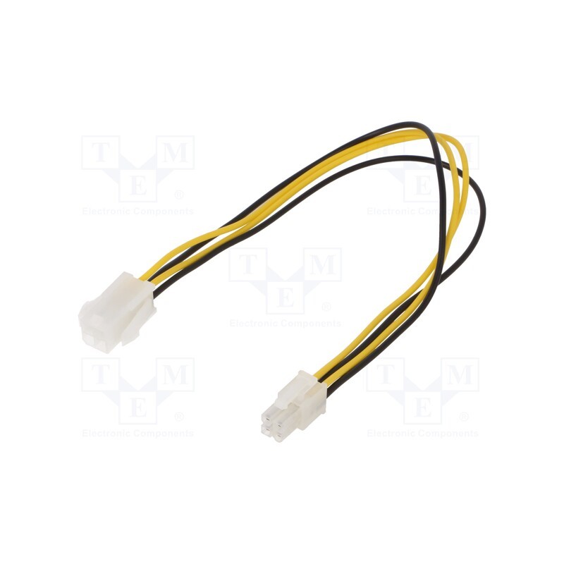 10 pcs : CC-PSU-7 - Cable: mains, ATX P4 male,ATX P4 female, 0.3m, Cablexpert
