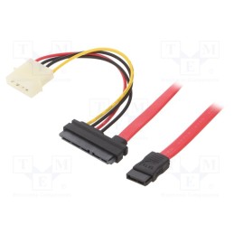 10 pcs : CC-SATA-C1 - Cable: mains SATA, Molex male,SATA 22pin female,SATA female