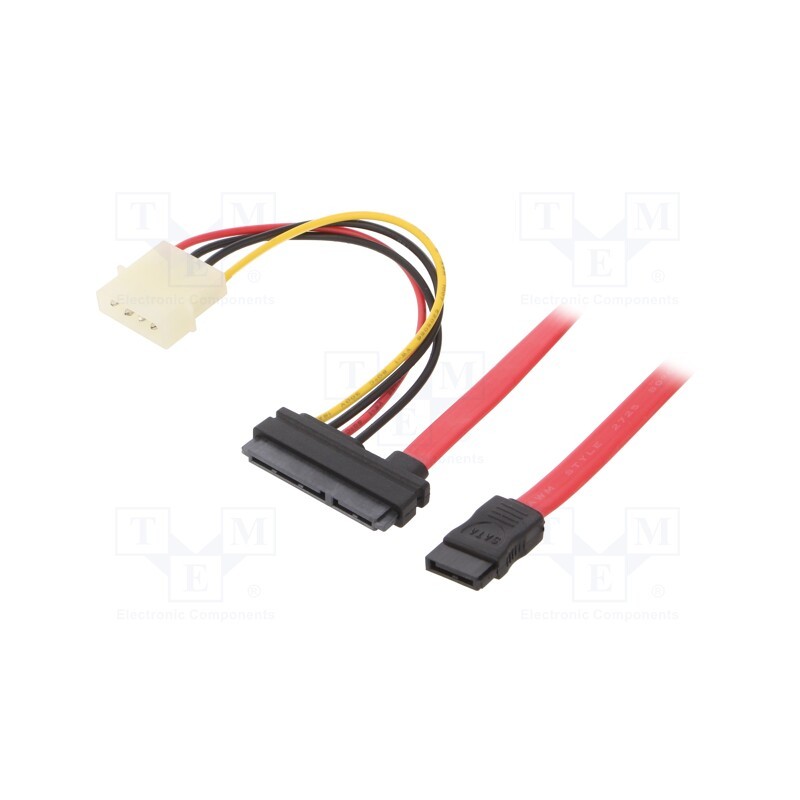 10 pcs : CC-SATA-C1 - Cable: mains SATA, Molex male,SATA 22pin female,SATA female