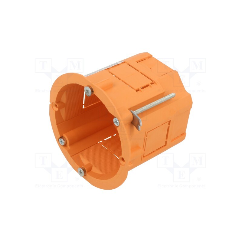 10 pcs : PK-60/60G ORANGE - Enclosure: junction box, Ø: 60mm, Z: 60mm, plaster embedded, orange