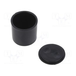10 pcs : KM-125A/BK - Enclosure: for alarms, Z: 14mm, ABS, black, Ø: 14.8mm