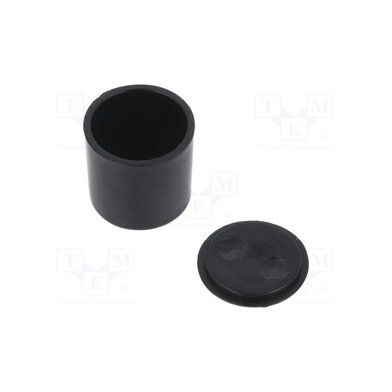 10 pcs : KM-125A/BK - Enclosure: for alarms, Z: 14mm, ABS, black, Ø: 14.8mm
