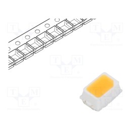 50 pcs : RF-W27TK14DS-EC-Y - LED, SMD, 2014,Mini PLCC2, white warm, 4÷8lm, 2600-2870K, 90, 120°