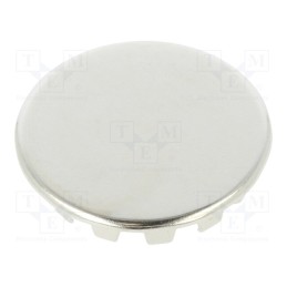 10 pcs : 7606 - Stopper, steel, Wall thick: 1.6÷2.3mm, H: 7.5mm, Dim: Ø27mm