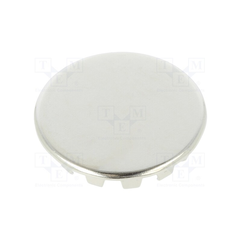 10 pcs : 7606 - Stopper, steel, Wall thick: 1.6÷2.3mm, H: 7.5mm, Dim: Ø27mm