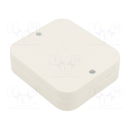 10 pcs : POT/EMPTY WHITE - Enclosure: junction box, X: 80mm, Y: 90mm, Z: 24mm, wall mount, IP20