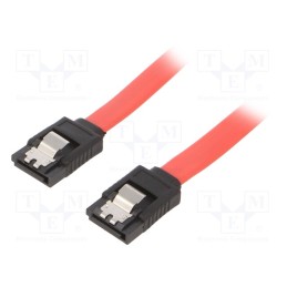 10 pcs : CC-SATAM-DATA-XL - Cable: SATA, SATA plug,both sides, 1m, SATA III, red, Cablexpert