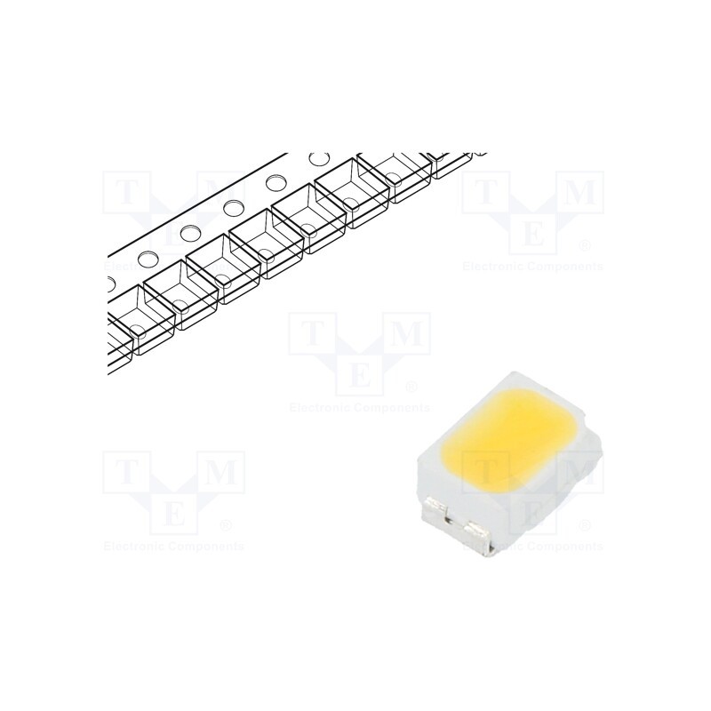 50 pcs : RF-INHA20DS-EE-F-Y - LED, SMD, 3020,PLCC2, white warm, 8÷13lm, 3027-3501K, 80, 120°, 30mA