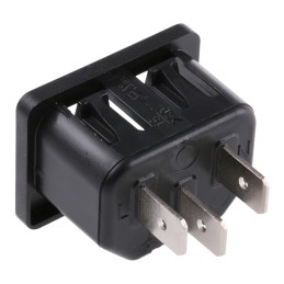 1 pcs - Schurter C14 Snap-In IEC Connector Male, 10A, 250 V