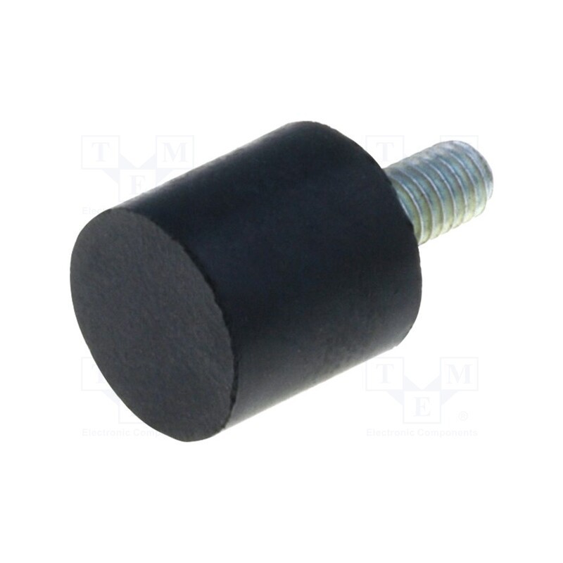 10 pcs : DVA.4-8-8-M3-6-40 - Vibroisolation foot, Ø: 8mm, H: 8mm, Shore hardness: 40±5, 52N