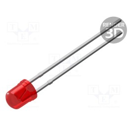 20 pcs : LTL1CHJDTNN - LED, 3.1mm, red, 65÷240mcd, 45°, Front: convex, 2÷2.4V, No.of term: 2