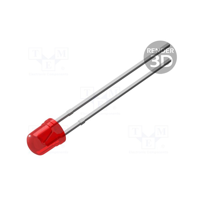 20 pcs : LTL1CHJDTNN - LED, 3.1mm, red, 65÷240mcd, 45°, Front: convex, 2÷2.4V, No.of term: 2