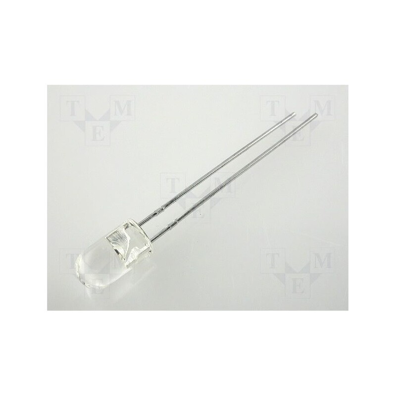 20 pcs : L-1503EC - LED, 5mm, red, 28÷80mcd, 30°, Front: convex, 2÷2.5V, No.of term: 2