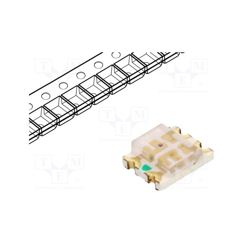 10 pcs : OSRP1206C1C - LED, SMD, 1206, red/green, 3.2x2.7x1.1mm, 120°, 1.8÷2.6/2.6÷3.6V