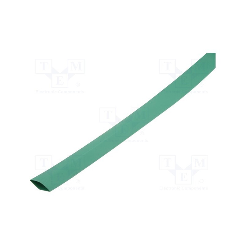 10 m : CB-HFT(2X) 9.5 - Heat shrink sleeve, glueless, 2: 1, 9.5mm, L: 1m, green, polyolefine
