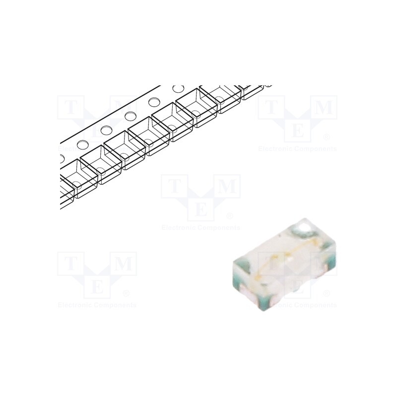 50 pcs : RF-GN0402TS-CF-B - LED, SMD, 0402, green, 150÷430mcd, 1x0.5x0.4mm, 140°, 2.5÷3.3V, 5mA