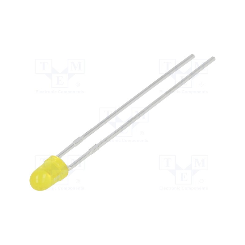 20 pcs : SSL-LX3044YD - LED, 2.9mm, yellow, 30mcd, 60°, Front: convex, 2.1÷2.5V, -40÷85°C