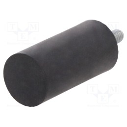 10 pcs : DVA.4-15-30-M4-10-55 - Vibroisolation foot, Ø: 15mm, H: 30mm, Shore hardness: 55±5, 210N