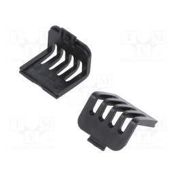 10 set : ZM CAP W ABS - Stopper, ABS, black, vented, 10pcs.