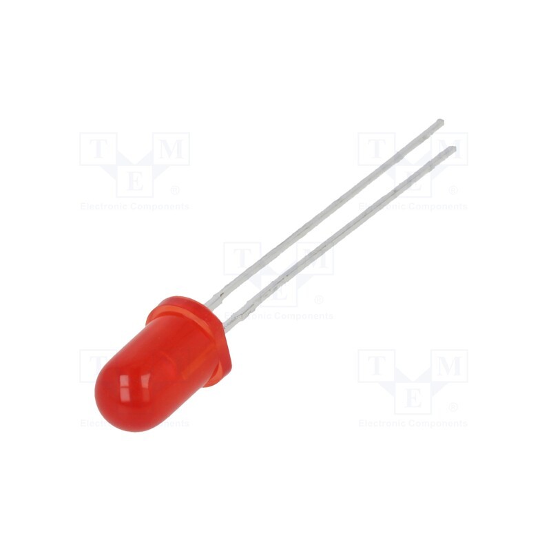 20 pcs : SSL-LX5093LID - LED, 5mm, red, 40mcd, 60°, Front: convex, 2÷2.5V, No.of term: 2, 105mW