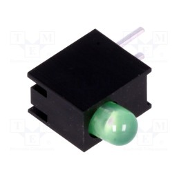 20 pcs : H30E-1GD - LED, in housing, green, 3mm, No.of diodes: 1, 20mA, 80°, 1.6÷2.6V
