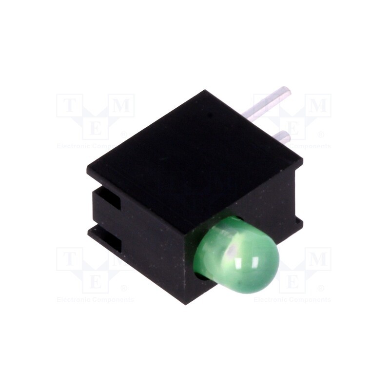 20 pcs : H30E-1GD - LED, in housing, green, 3mm, No.of diodes: 1, 20mA, 80°, 1.6÷2.6V