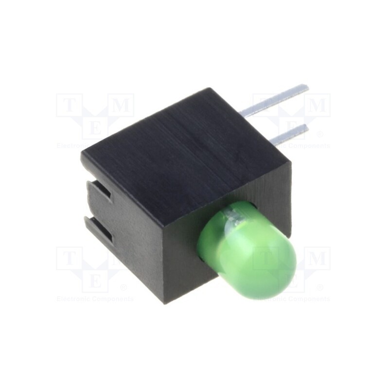 20 pcs : OSG8HA3E34X-3F1A - LED, in housing, green, 3mm, No.of diodes: 1, 20mA, Lens: diffused