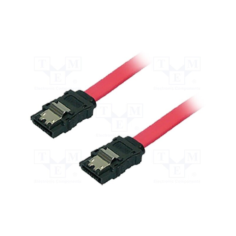 10 pcs : CS0001 - Cable: SATA, SATA L-Type plug x2, 500mm, red