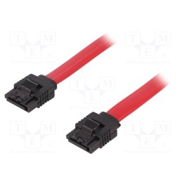 10 pcs : CS0009 - Cable: SATA, SATA L-Type plug x2, 300mm, red