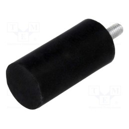 10 pcs : DVA.4-15-30-M4-10-40 - Vibroisolation foot, Ø: 15mm, H: 30mm, Shore hardness: 40±5, 90N