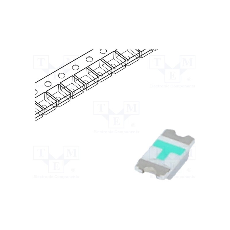 20 pcs : OSG51206E1N-0.8T - LED, SMD, 1206, green, 500÷700mcd, 3.2x1.6x0.8mm, 140°, 2.8÷3.6V