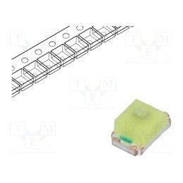 20 pcs : OSWS0805C1E (TYPE B) - LED, white cold, blinking, 350÷550mcd, 120°, 3÷4V, 20mA, 0805